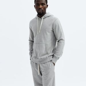 Reigning Champ Men's Midweight Terry Pullover Hoodie Grey Size L